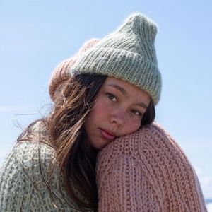 Olann x Merge hand knit Frankie toque